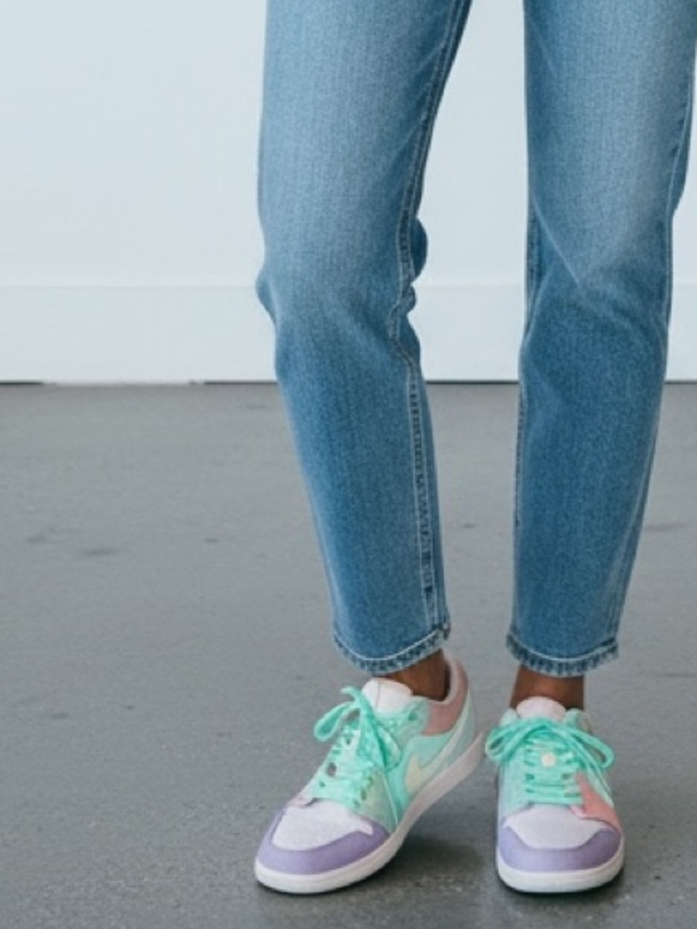 Jordan Air Jordan 1 Low SE Easter Pastel Sneakers Pink & Green US 10